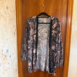 Maurices Multicolored Paisley Kimono Size 1X